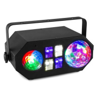 Beamz LEDWAVE LED, jellyball, 6 x 3 W RGB, waterwave 1 x 4 W RGBW, UV/stroboskop 4 x 3 W, čierna
