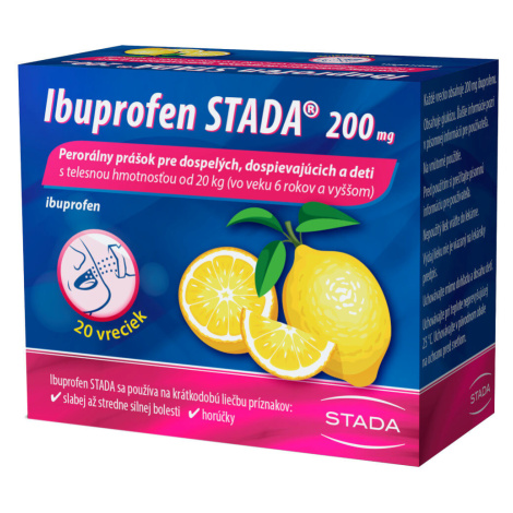 IBUPROFEN perorálny prášok 20 ks