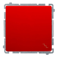 Striedavý prepínač, radenie č. 6, (prístroj s krytom), 10AX, pružinové svorky,, červený