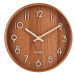 Hnedé nástenné hodiny z lipového dreva Karlsson Pure Small, ø 22 cm