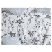 BedTex Bavlnené obliečky Blumen sivá, 220 x 200 cm, 2 ks 70 x 90 cm