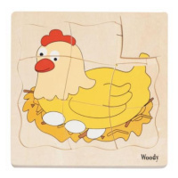 Woody Puzzle na doske Vývoj sliepka