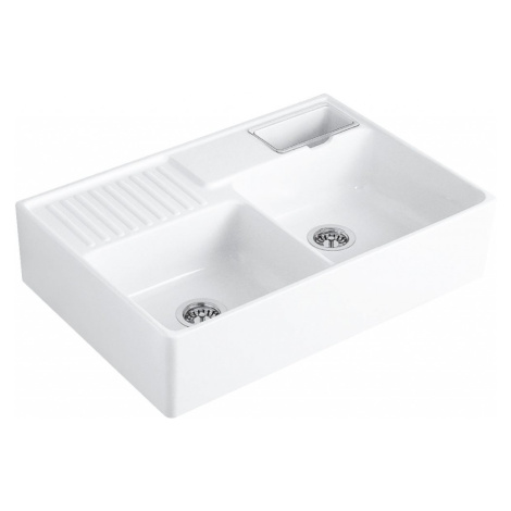 VILLEROY & BOCH VILLEROY & BOCH - Keramický drez Double-bowl sink Stone white modulový 895 x 630