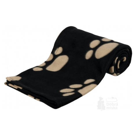 Fleecová deka pre psov Barney Čierno-hnedé labky 150x100cm TR Trixie