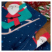 Červeno-modrá detská deka 170x130 cm Santa's Christmas Wonderland - Catherine Lansfield