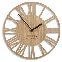 Nástenné hodiny Loft Piccolo z219, 30 cm dub
