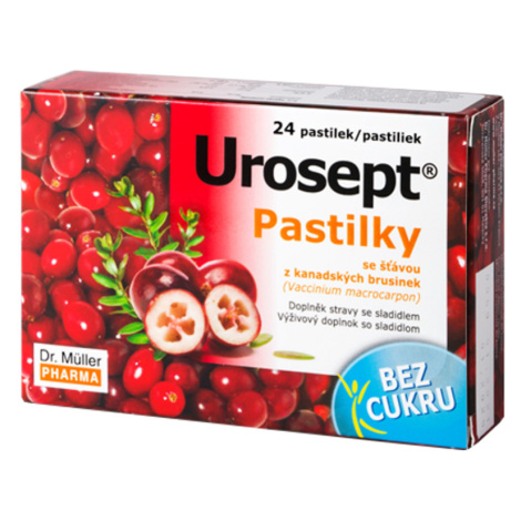 DR.MÜLLER Urosept pastilky bez cukru 24 ks