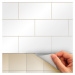 Súprava samolepiek na kachličky 30 ks 20x10 cm Subway Tiles White - Ambiance