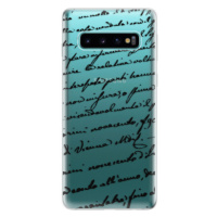 Odolné silikónové puzdro iSaprio - Handwriting 01 - black - Samsung Galaxy S10