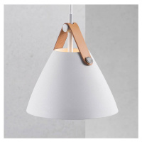 Závesná lampa Strap, Ø 16,5 cm, biela