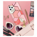 Silikónové puzdro na Apple iPhone 11 Cosmo Marble ružové