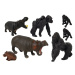 mamido  Zvieratká safari sada 7 kusov gorily a hrochy
