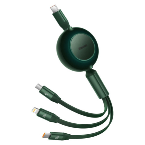Baseus Bright Mirror 2 CAMJ010206, USB-C na Micro/Lighting/USB-C, PD 100W, 1.1m, zelený