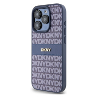 DKNY PU Leather Repeat Pattern Tonal Stripe Apple iPhone 15 Pro DKHCP15LPRTHSLB Blue