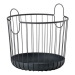 Čierny kovový úložný košík Zone Inu, ø 40,6 cm