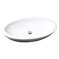 SISTEMA keramické umývadlo oválne bez prepadu 75x42cm, biela 10AR65075
