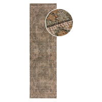 Kaki ručne tkaný behúň s prímesou juty 60x230 cm Selena Jute Traditional – Flair Rugs