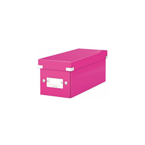 Leitz Archívna škatula na CD Click-Store so sklápacím vekom ružová