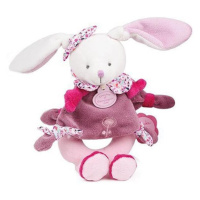 Doudou Plyšová hrkálka zajačik 19 cm