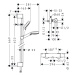 Hansgrohe Crometta, Vario sprchová súprava na stenu s termostatom Ecostat 1001 CL a sprchovou ty