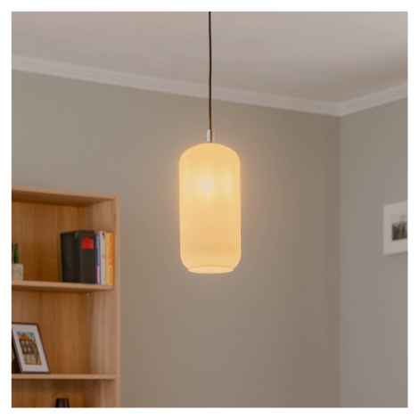 Závesná lampa Kaja so skleneným tienidlom, opál