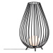 Dizajnová stojaca lampa čierna s opálom 110 cm - Angela