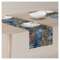 Dekoria Štóla na stôl, modro-oranžová, 40 x 130 cm, Intenso Premium, 144-37