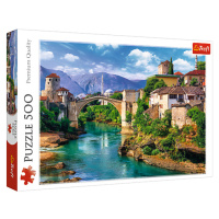 Trefl Puzzle 500 - Starý most v Mostare, Bosna a Hercegovina