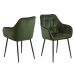 Dkton 23320 Dizajnová stolička Alarik, zelená