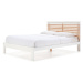 Biela dvojlôžková posteľ s roštom 140x190 cm Vectra – Marckeric