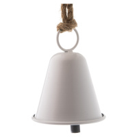 Kovový zvonček Ringle biela, 9,5 x 12 cm