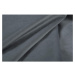 Päťmiestna rozkladacia zamatová pohovka s úložným priestorom Calmato, farba šedá