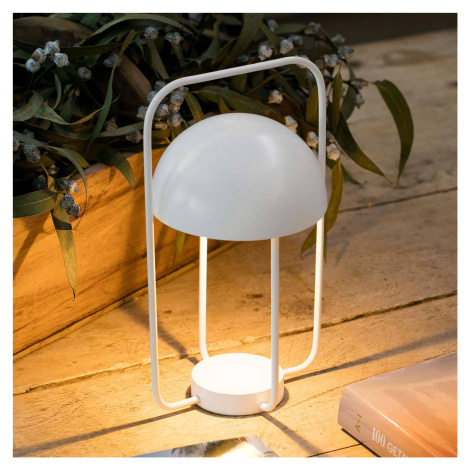 Stolná lampa Jellyfish prenosná, s batériou, biela FARO BARCELONA
