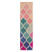 Ručně všívaný běhoun Illusion Rosella Pink/Blue - 60x230 cm Flair Rugs koberce