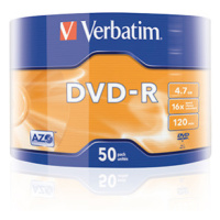 Verbatim DVD-R, Matt Silver, 43788, 4.7GB, 16x, spindle, 50-pack, bez možnosti potisku, 12cm, pr