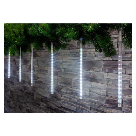 Reťaz MagicHome Vianoce Icicle, 720 LED studená biela, 24 cencúľov, vodopádový efekt, 230 V, 50 