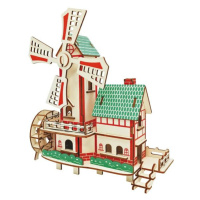 Woodcraft Drevené 3D puzzle Veterný mlyn