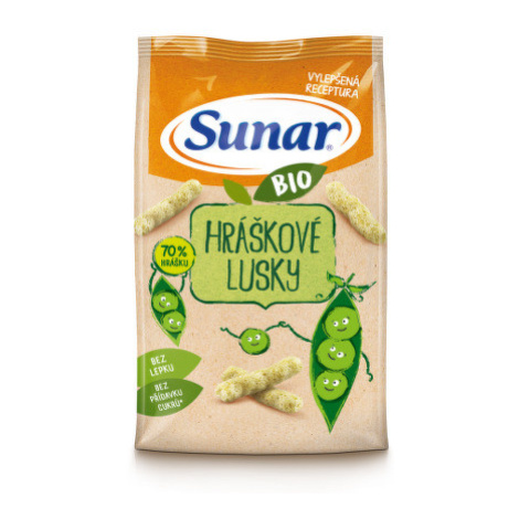 SUNAR Bio detské chrumky hráškové struky 45 g