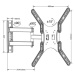 Otočný držiak televízie Fiber Mounts M7C59