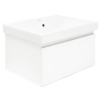 Kúpeľňová skrinka pod umývadlo SAT Evolution 58x30x44,8 cm biela matná SATEVO60WMU1