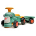 Falk traktor baby Maurice zelený vintage s prívesom