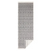 Sivo-krémový vonkajší koberec NORTHRUGS Kuba, 250 x 80 cm