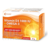 NOVENTIS VITAMÍN D3 1000 IU + OMEGA-3, 60 kapsúl