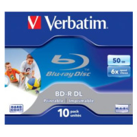 Verbatim BD-R, Dual Layer Printable, 50GB, jewel box, 43736, 6x, cena za 1 ks