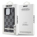 DKNY PU Leather Checkered Pattern and Stripe Apple iPhone 14 Pro DKHCP14LPCPTSSK Black