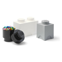 LEGO® úložné boxy Multi-Pack 3 ks - čierna, biela, šeda