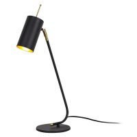 Stolová lampa v čiernej a zlatej farbe s kovovým tienidlom (výška 55 cm) Sivani – Opviq lights