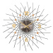 Nástenné hodiny LAVVU LCT1051 CRYSTAL Lines, Antracit, 49 cm
