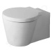 DURAVIT - Starck 1 Závesné WC, WonderGliss, biela 02100900641