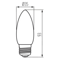 XLED C35E27 6W-WW-M